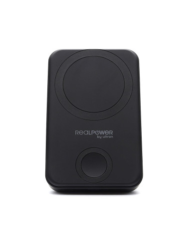 Realpower 444408 Bank Mocy 10000 Mah Bezprzewodowe Ładowanie Czarny