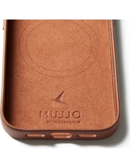 Mujjo Full Leather Case Magsafe Etui Do Iphone 17 Pro Brązowy