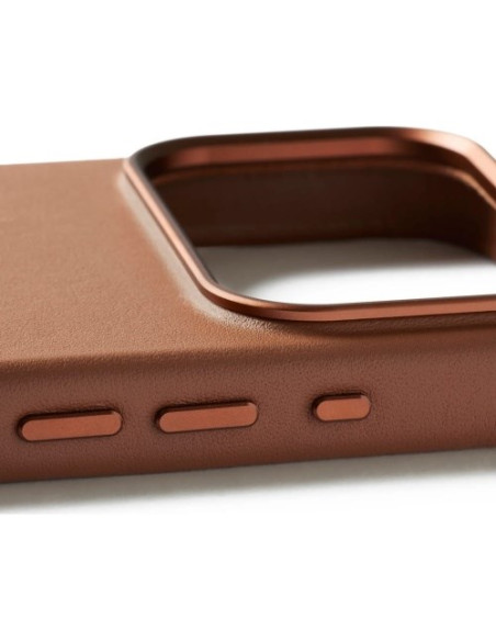Mujjo Full Leather Case Magsafe Etui Do Iphone 17 Pro Brązowy