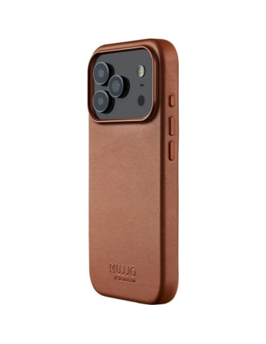 Mujjo Full Leather Case Magsafe Etui Do Iphone 17 Pro Brązowy