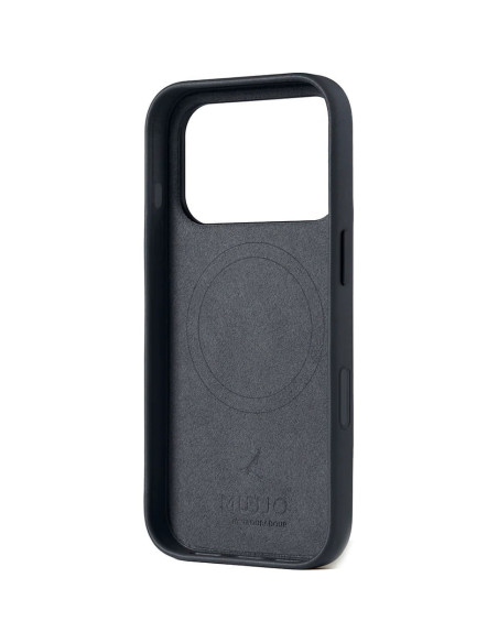 Mujjo Full Leather Case Magsafe Etui Do Iphone 17 Pro Szary