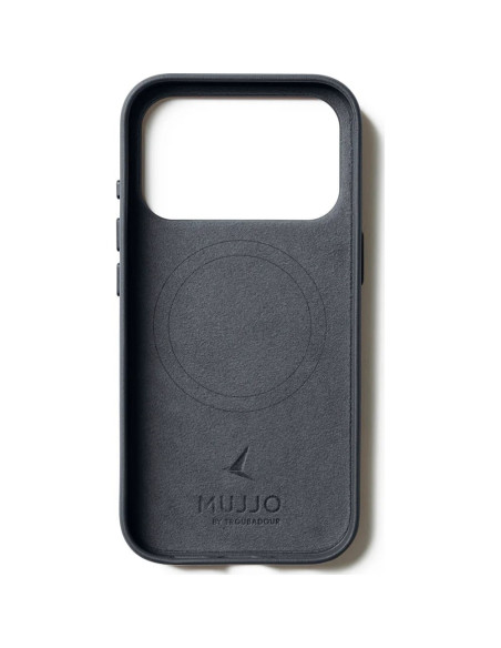 Mujjo Full Leather Case Magsafe Etui Do Iphone 17 Pro Szary