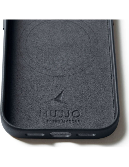 Mujjo Full Leather Case Magsafe Etui Do Iphone 17 Pro Szary