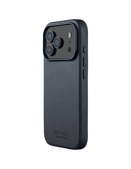 Mujjo Full Leather Case Magsafe Etui Do Iphone 17 Pro Szary