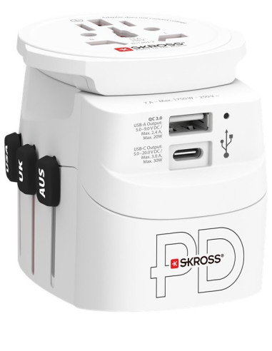 Adapter Skross Pro Light Usb Ac30Pd World, Biały