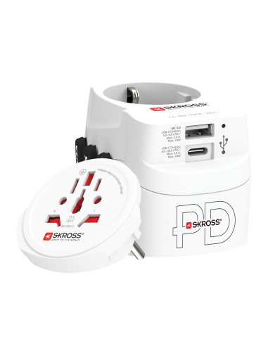 Adapter Skross Pro Light Usb Ac30Pd World, Biały