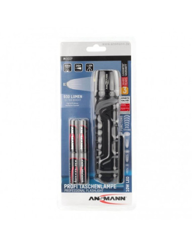 Ansmann M900P Czarny Latarka Ręczna Led