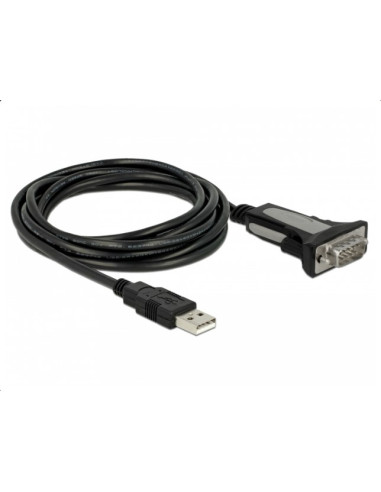 Delock 65962 Kabel Równoległy Czarny 3 M Usb Typu-A Db-9