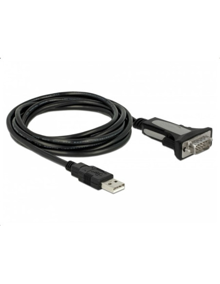 Delock 65962 Kabel Równoległy Czarny 3 M Usb Typu-A Db-9