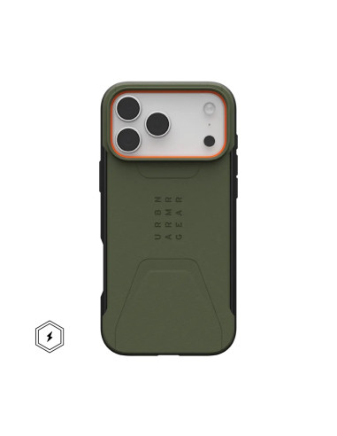 Urban Armor Gear Civilian Pokrowiec Na Telefon Komórkowy 17,5 Cm (6.9") Oliwkowy, Pomarańczowy