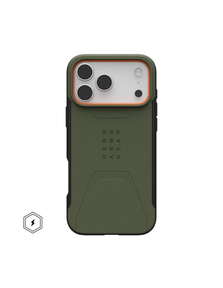 Urban Armor Gear Civilian Pokrowiec Na Telefon Komórkowy 17,5 Cm (6.9") Oliwkowy, Pomarańczowy
