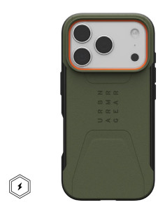Urban Armor Gear 114545117297 Pokrowiec Na Telefon Komórkowy 16 Cm (6.3") Oliwkowy, Pomarańczowy 2