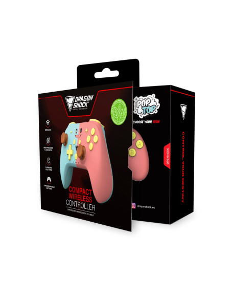 Dragonshock Poptop Niebieski, Różowy, Żółty, Brązowy Bluetooth Gamepad Analogowa/Cyfrowa Nintendo Switch, Pc