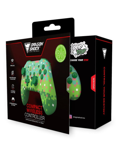 Dragonshock Poptop Zielony, Ciemny Zielony, Różowy, Biały Bluetooth Gamepad Analogowa/Cyfrowa Nintendo Switch, Pc