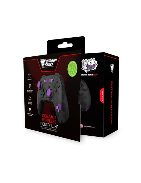 Dragonshock Poptop Czarny, Fioletowy Bluetooth Gamepad Analogowa/Cyfrowa Nintendo Switch, Pc