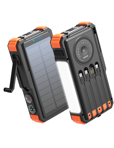 Extralink Powerbank Solarny 20000Mah 20W Dynamo Indukcja Lampa Latarka