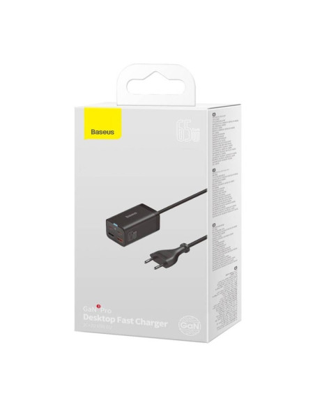Baseus Ładowarka Sieciowa 2X Usb-C, 2Xusb (Czarna)