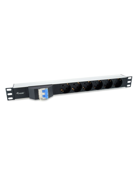 Equip 333312 Rozdzielacz Zasilania Pdu 6 X Gniazdo Sieciowe 1U Czarny