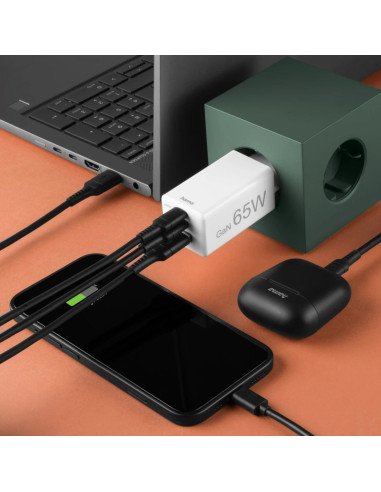 Hama 00201996 Ładowarka Do Urządzeń Przenośnych Smartfon Biały Prąd Przemienny Szybkie Ładowanie Wewnętrzna, Zewnętrzna
