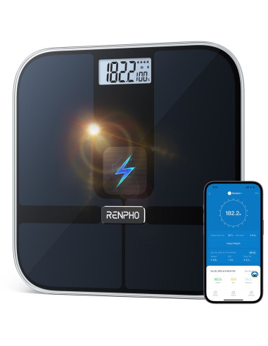 Renpho Elis Solar 2 Kwadrat Czarny Elektroniczna Waga Osobista