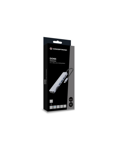 Conceptronic Donn19G Stacja Dokująca Przewodowa Usb 3.2 Gen 1 (3.1 Gen 1) Type-C Szary