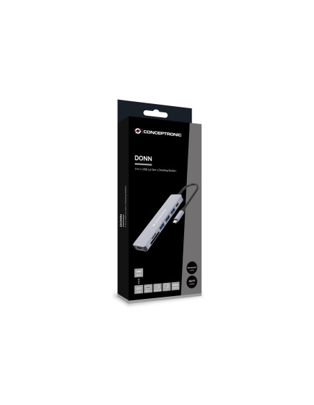 Conceptronic Donn19G Stacja Dokująca Przewodowa Usb 3.2 Gen 1 (3.1 Gen 1) Type-C Szary