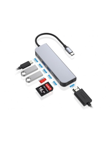 Conceptronic Donn02G Stacja Dokująca Usb 3.2 Gen 1 (3.1 Gen 1) Type-C Aluminium