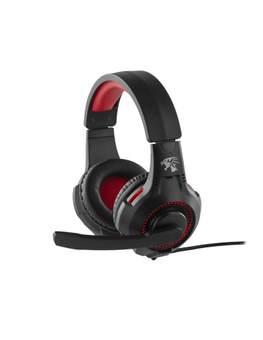 Preo 125085402 Słuchawki/Zestaw Słuchawkowy Przewodowa Opaska Na Głowę Gaming Czarny, Czerwony