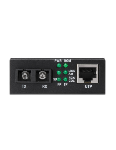 Digitus Dn-82020-1 Konwerter Sieciowy 100 Mbit/S 1310 Nm Multifunkcyjny Czarny