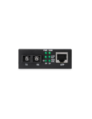Digitus Dn-82020-1 Konwerter Sieciowy 100 Mbit/S 1310 Nm Multifunkcyjny Czarny
