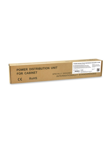 Equip 333315 Rozdzielacz Zasilania Pdu 7 X Gniazdo Sieciowe 1U Czarny, Srebrny