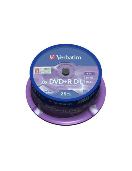 Płyta Dvd Verbatim 43757 (8,5Gb  8X  25Szt.  Cake)