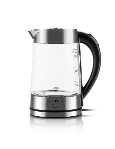 Eta Crystela Digi Ii Czajnik Elektryczny 1,7 L 2200 W Stal Nierdzewna, Przezroczysty