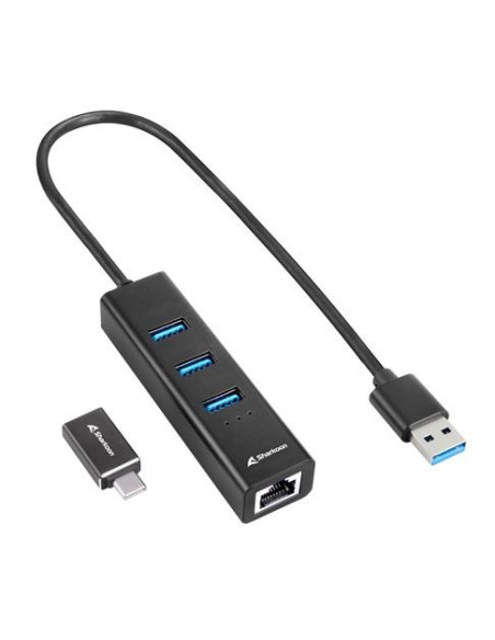 Sharkoon 4044951037575 Stacja Dokująca Bezprzewodowy Usb 3.2 Gen 1 (3.1 Gen 1) Type-C Czarny