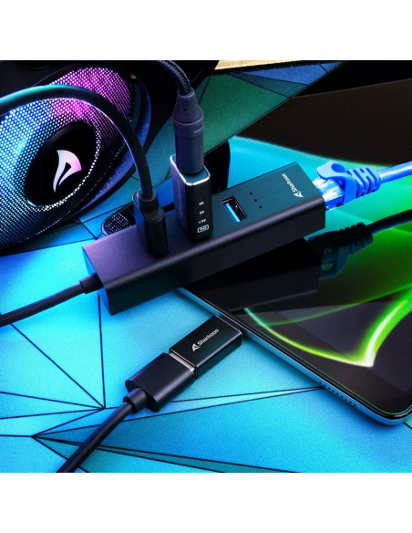 Sharkoon 4044951037575 Stacja Dokująca Bezprzewodowy Usb 3.2 Gen 1 (3.1 Gen 1) Type-C Czarny