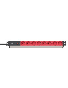Listwa Zasilająca Brennenstuhl Alu-Line 19" Steckdosenleiste 8-Fach - 10A Sicherungsautomat Und Kaltgerätestecker [19" Steckerle
