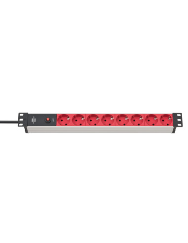 Listwa Zasilająca Brennenstuhl Alu-Line 19" Steckdosenleiste 8-Fach - 10A Sicherungsautomat Und Kaltgerätestecker [19" Steckerle