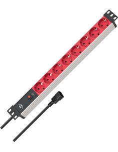 Listwa Zasilająca Brennenstuhl Alu-Line 19" Steckdosenleiste 8-Fach - 10A Sicherungsautomat Und Kaltgerätestecker [19" Steckerle 2
