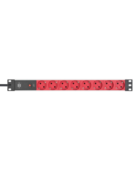 Listwa Zasilająca Brennenstuhl Alu-Line 19" Steckdosenleiste 8-Fach - 10A Sicherungsautomat Und Kaltgerätestecker [19" Steckerle