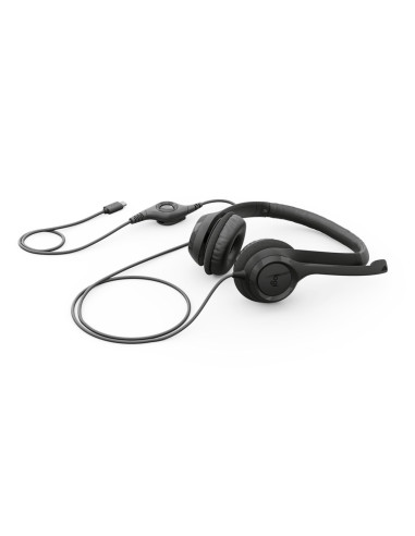 Logitech H390 Usb Zestaw Słuchawkowy Przewodowa Opaska Na Głowę Połączenia/Muzyka Usb Type-C Czarny