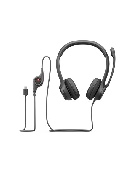 Logitech H390 Usb Zestaw Słuchawkowy Przewodowa Opaska Na Głowę Połączenia/Muzyka Usb Type-C Czarny