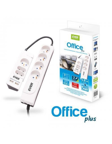 Ever Office Plus Biały 7 X Gniazdo Sieciowe 250 V