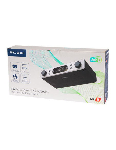 Blow Radio Kuchenne Fm/Dab+ Rk2 Srebrne