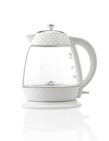 Eta Crystal Czajnik Elektryczny 1,7 L 2200 W Przezroczysty, Biały