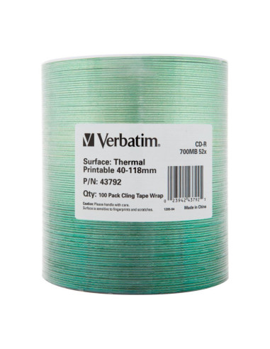 Cd-R Verbatim 700Mb 52X Thermal Printable No Id Brand (Wrap 100)