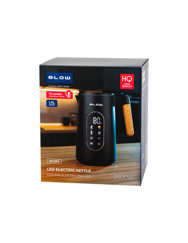 Czajnik Czarny Z Wyświetlaczem 2500W Bk-17Pb Blow