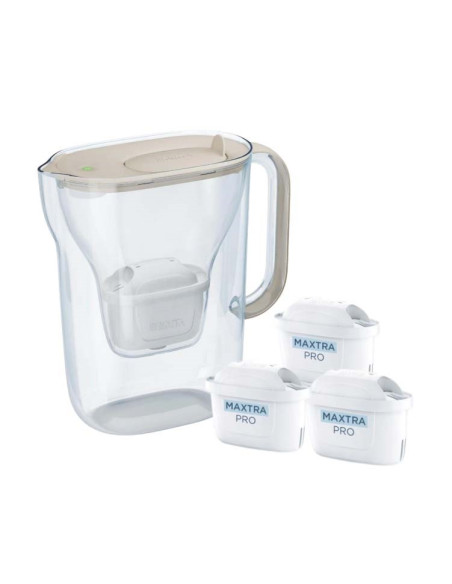 Dzbanek Filtrujący Brita Style Essential+3 Wkłady Maxtrapro Pp (Piaskowy)