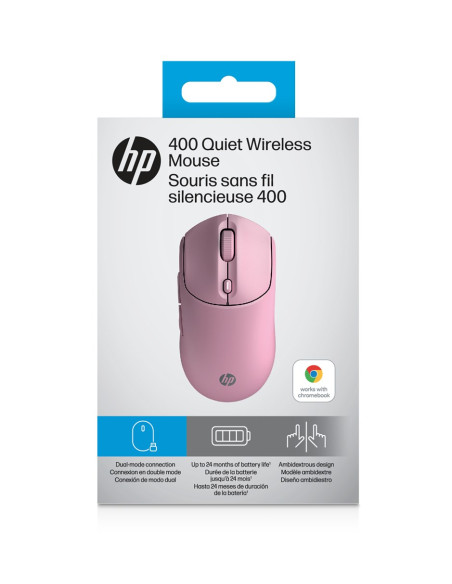 Mysz Hp 400 Quiet Pink Wireless Mouse Bezprzewodowa Różowa Az7B5Aa