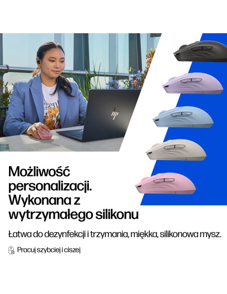 Mysz Hp 400 Quiet Purple Wireless Mouse Bezprzewodowa Fioletowa Az7B7Aa