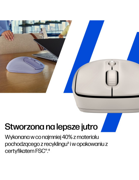 Mysz Hp 400 Quiet Purple Wireless Mouse Bezprzewodowa Fioletowa Az7B7Aa